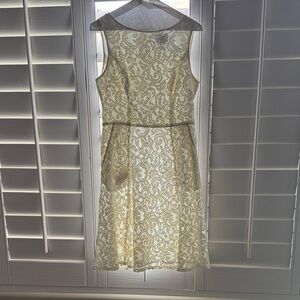 Adrianna Papell Ivory Lace Midi Dress